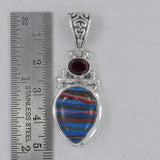 925 Silver Rainbow Calsilica Pendant