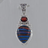 Rainbow Calsilica 925 Sterling Silver Pendant