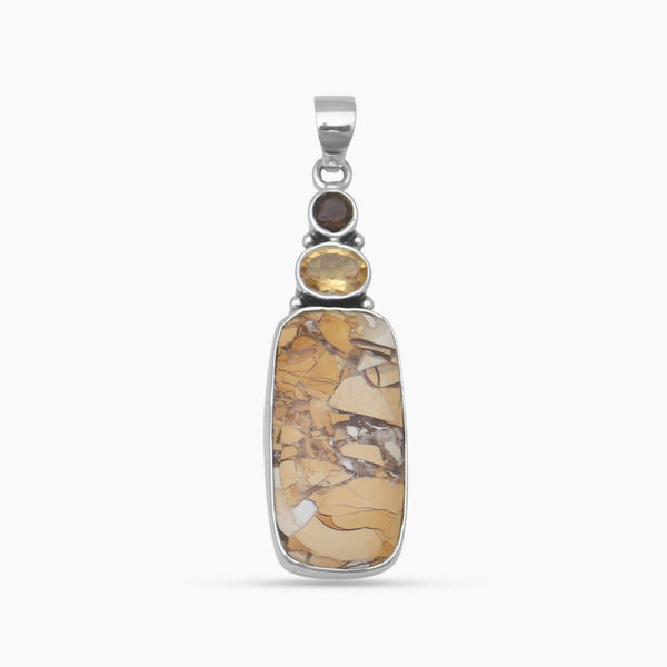 Brecciated Mookaite Silver Pendants