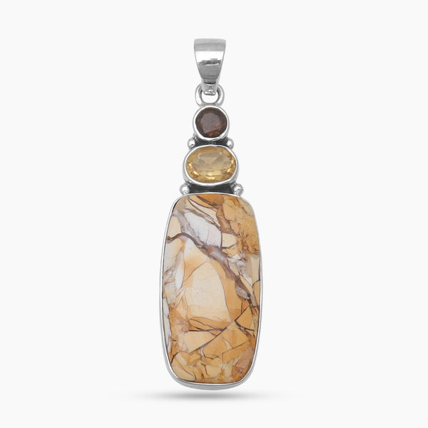 Brecciated Mookaite Silver Pendants