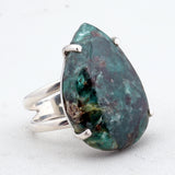 Natural Green Kyanite 925 Sterling Silver Ring