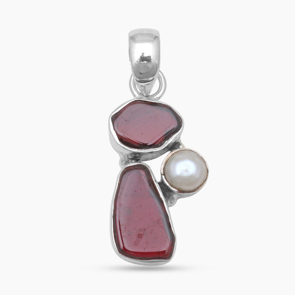 Garnet Silver Pendants
