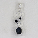 Tanzanite, Moonstone & Iolite Silver Pendant