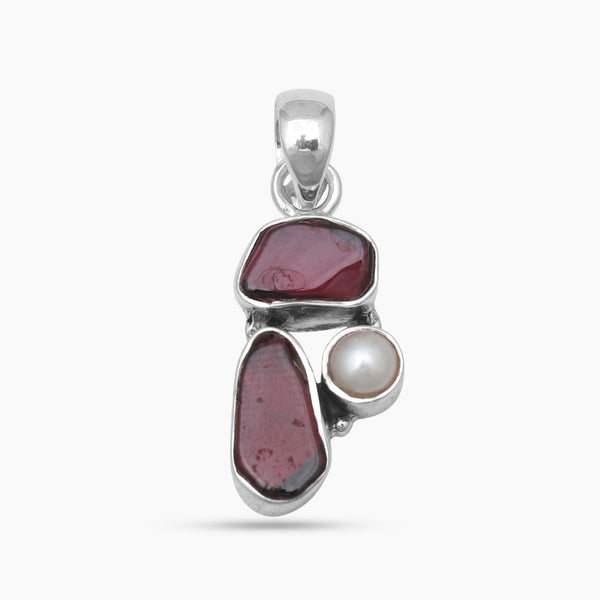 Garnet Silver Pendants