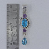 Blue Topaz 925 Sterling Silver Pendant