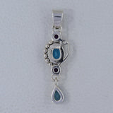 Blue Topaz 925 Sterling Silver Pendant