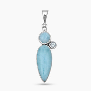 Larimar Silver Pendants