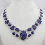 Natural Tanzanite Silver Necklace