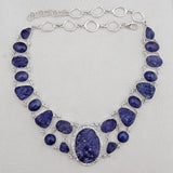 Natural Tanzanite Silver Necklace