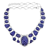 Natural Tanzanite Silver Necklace