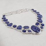 Natural Tanzanite Silver Necklace