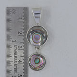 925 Starling Silver Abalone Shell Pendant