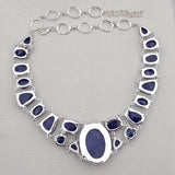 Natural Tanzanite Silver Necklace