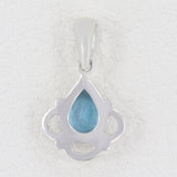 Blue Topaz Pendant 925 Sterling Silver