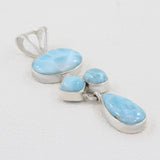 925 Sterling Silver Natural Larimar Pendant