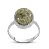 Rainforest Jasper Silver Ring