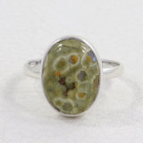 Rainforest Jasper Silver Ring