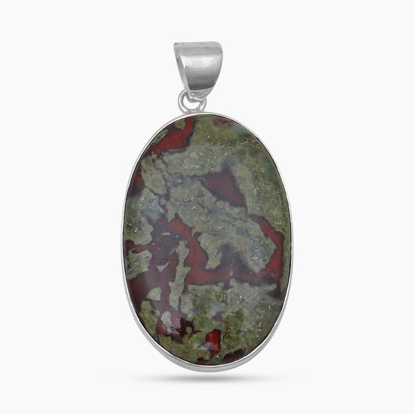 Dragon Bloodstone Silver Pendants