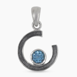 925 Sterling Silver Blue Topaz Pendants