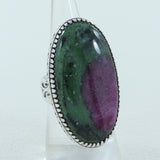 Ruby Zoisite Silver Ring