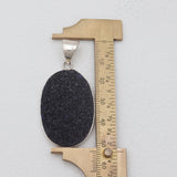 Blue Druzy Quartz Silver Pendants