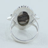 Peanut Wood Jasper Designer Ring in 925 Sterling Silver