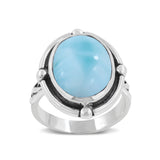 Larimar Silver Ring