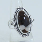 Peanut Wood Jasper Designer Ring in 925 Sterling Silver