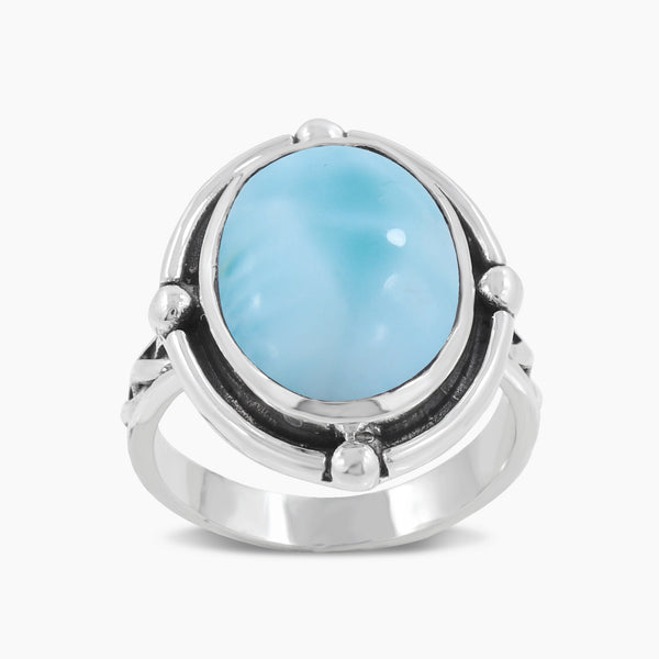Larimar Silver Rings