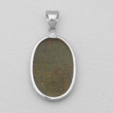 Blue Druzy Quartz Silver Pendants