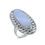 Turquoise Oyster Jasper Designer Ring in 925 Sterling Silver