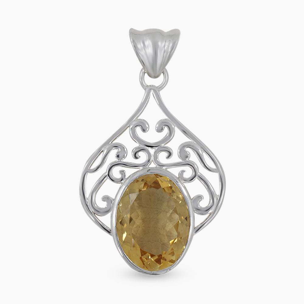 925 Sterling Silver Citrine Pendants