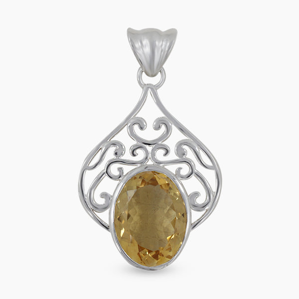 925 Sterling Silver Citrine Pendants