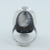 Blue Lace Agate Designer Ring in 925 Sterling Silver