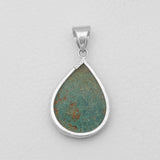 Blue Druzy Quartz Silver Pendants