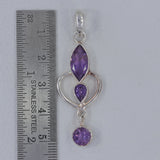 925 Sterling Silver Garnet Gemstone Pendant