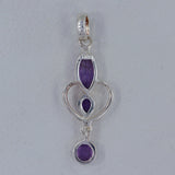 925 Sterling Silver Garnet Gemstone Pendant