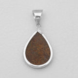 Blue Druzy Quartz Silver Pendants
