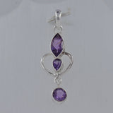 925 Sterling Silver Garnet Gemstone Pendant