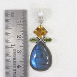 925 Sterling Silver Labradorite Designer Pendant