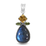 925 Sterling Silver Labradorite Designer Pendant