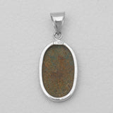 Blue Druzy Quartz Silver Pendants