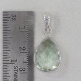 Green Amethyst Silver Pendants