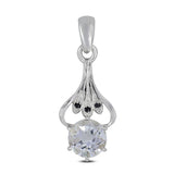 925 Sterling Silver Crystal Pendant