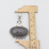 Black Coral Silver Pendants