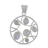 925 Silver Rainbow Moonstone Pendant