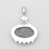 Black Coral Silver Pendants