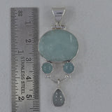 925 Sterling Silver Aquamarine Pendant