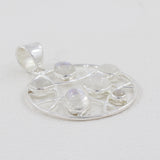 Rainbow Moonstone 925 Sterling Silver Pendant