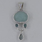 925 Sterling Silver Aquamarine Pendant